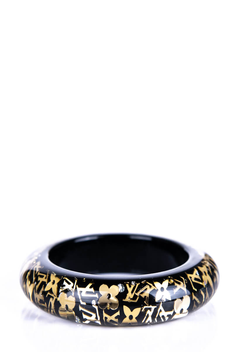 Louis Vuitton Bangle Inclusion Black and Gold, 2013 For Sale at 1stDibs   louis vuitton inclusion bracelet, louis vuitton inclusion bangle, louis  vuitton resin bangle
