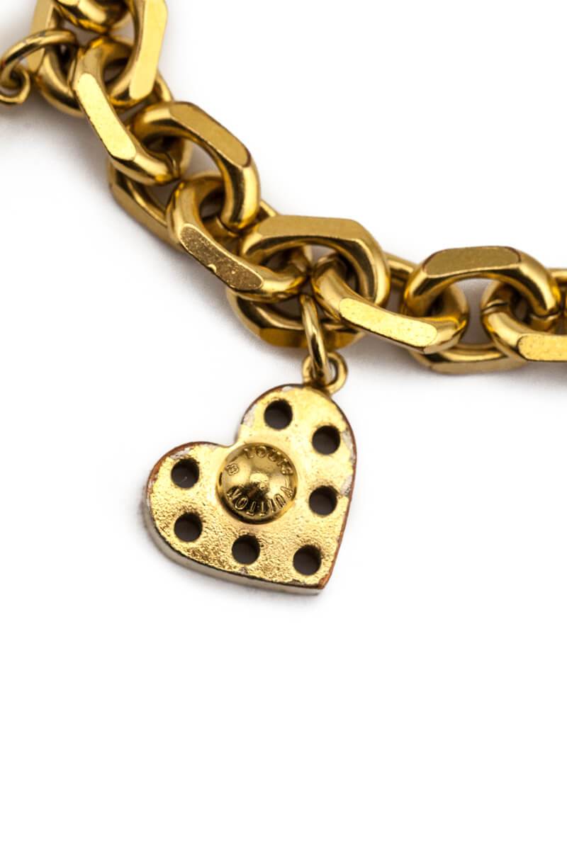 Louis Vuitton Heart Bracelet - Gold-Tone Metal Charm, Bracelets - LOU435345
