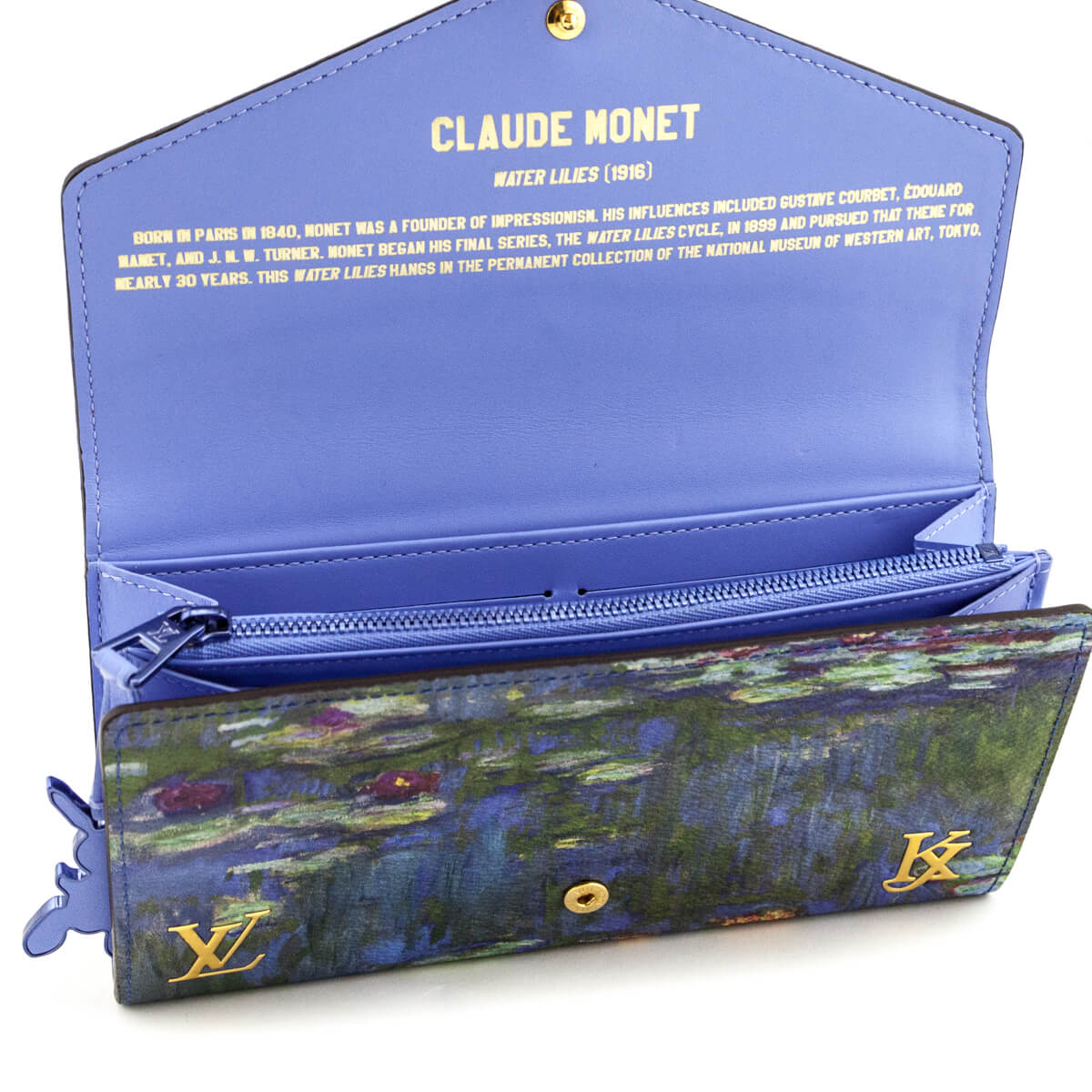 Louis Vuitton, Bags, Louis Vuitton Masters Monet Lilies Large Zippy  Wallet Giant Monogram Limited Ed