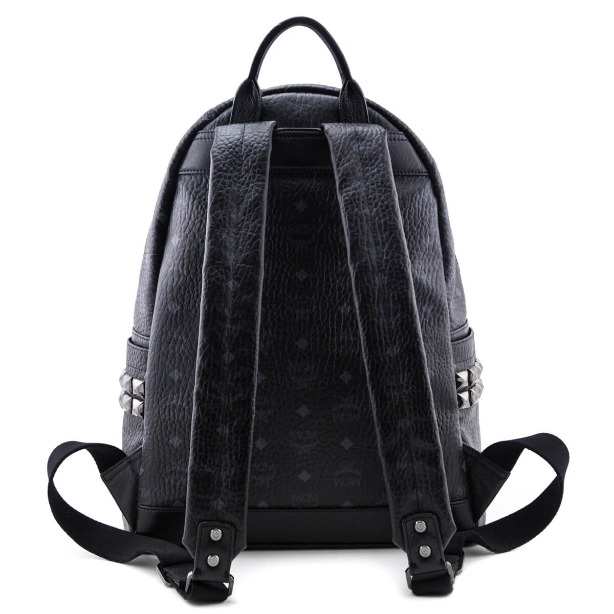 Mcm Stark Backpack Visetos Side Studs Medium Black