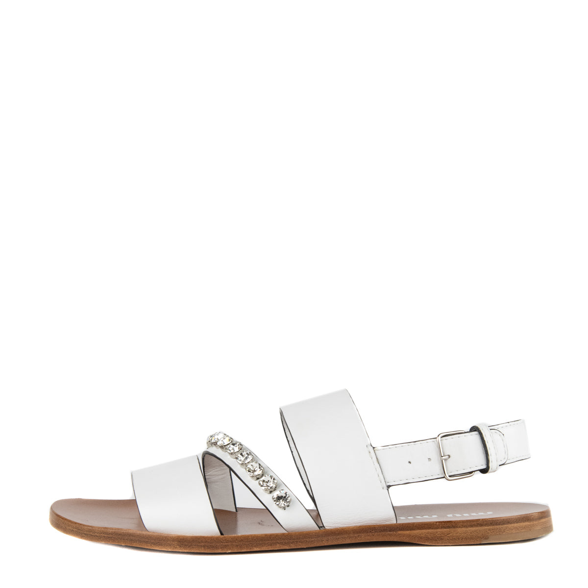 WorldpiweekShops UK, Miu Miu leather crystal-embellished sandals, Miu Miu  Shoulder Bags