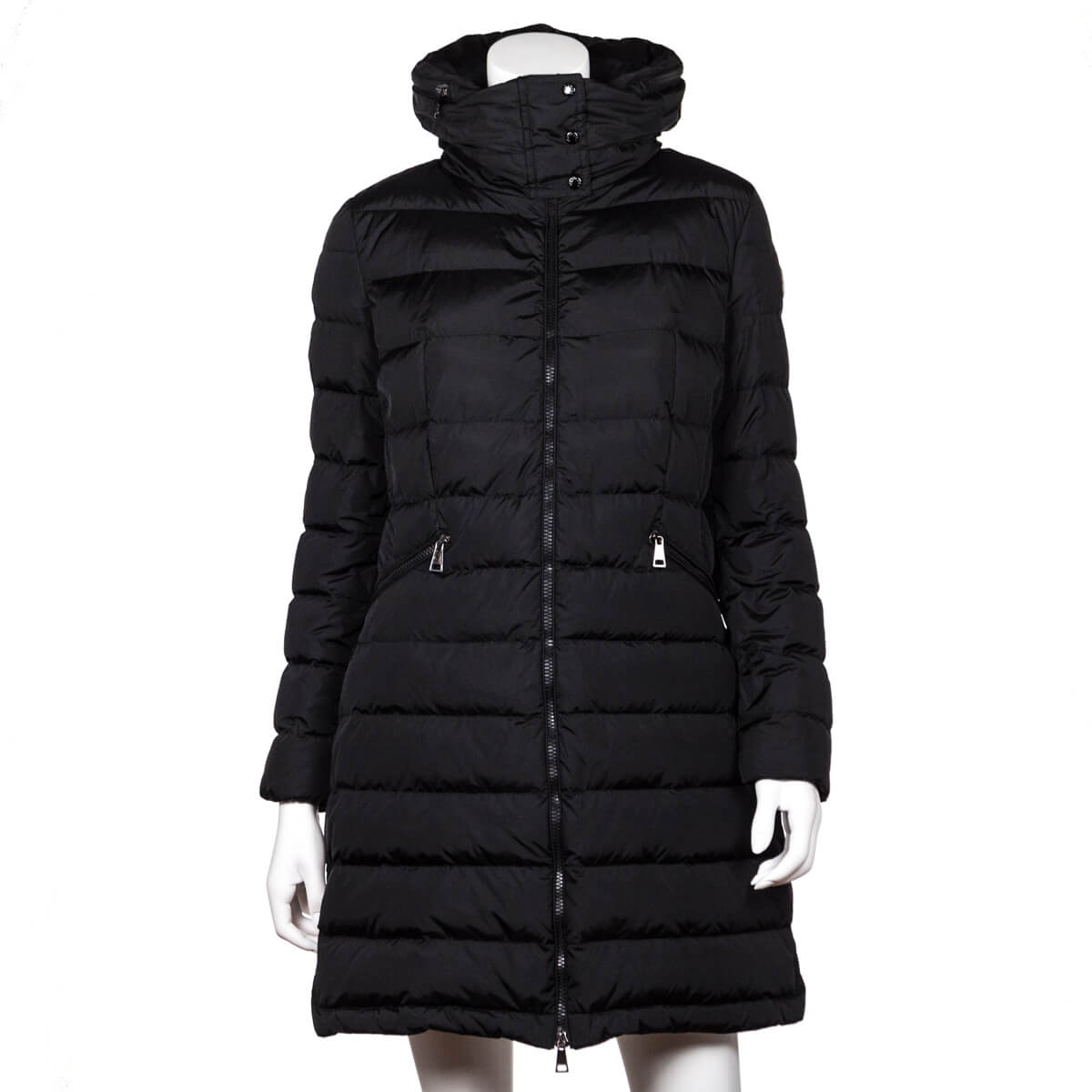 Moncler Black Nylon Flammette Down Coat Size M | 2 - Love that Bag etc - Preowned Authentic Designer Handbags & Preloved Fashions
