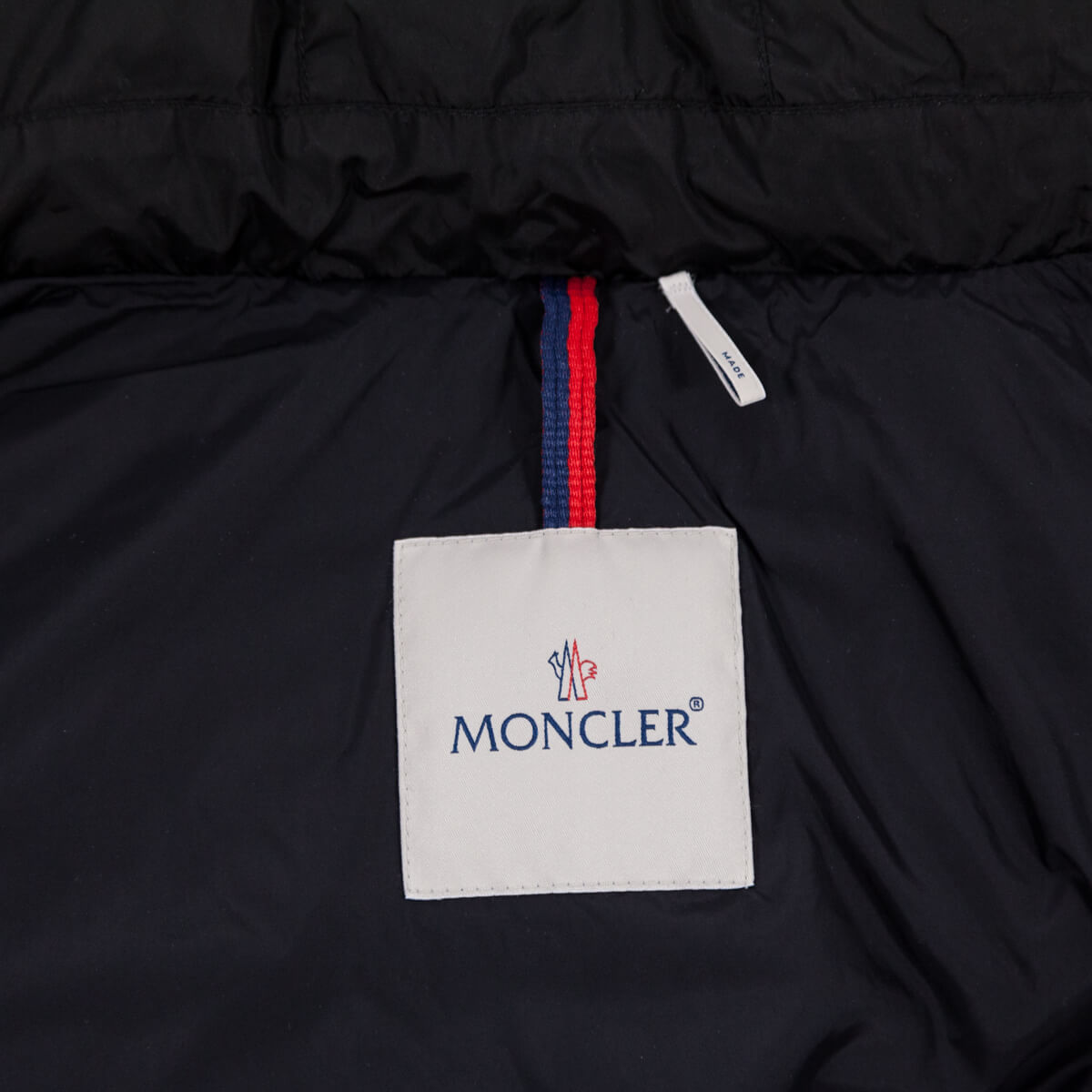 Moncler Black Nylon Flammette Down Coat Size M | 2