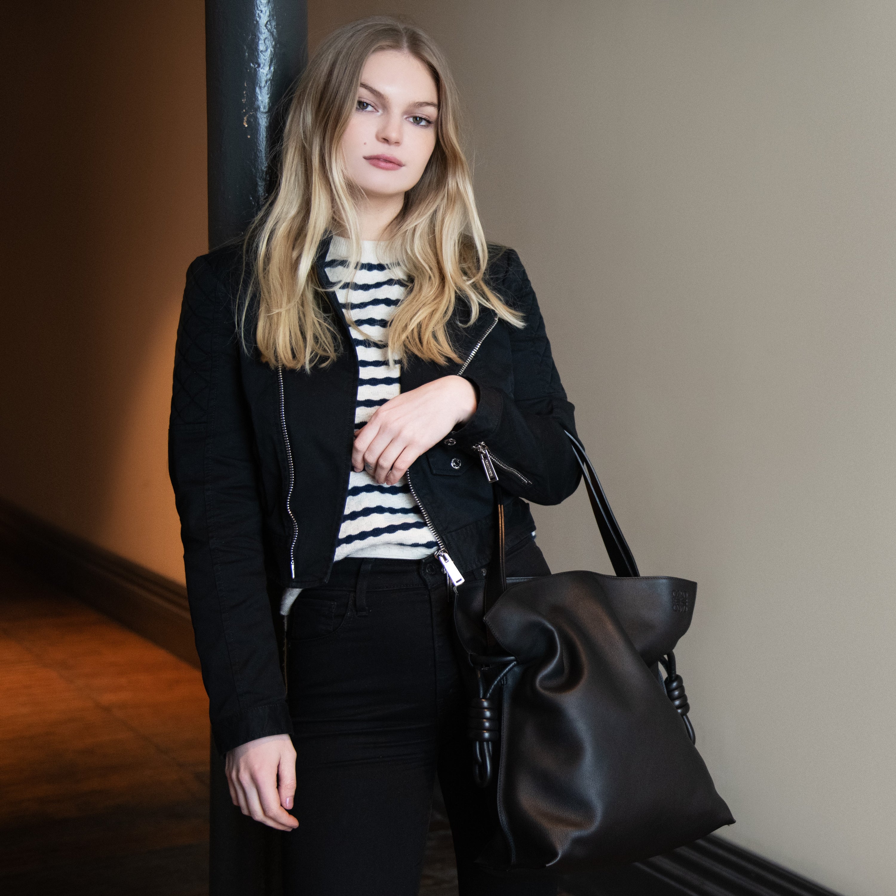 Loewe Black Calfskin Flamenco Knot Bag - Love that Bag etc - Preowned Authentic Designer Handbags & Preloved Fashions