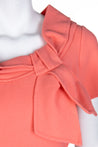 Oscar de la Renta Coral Wool Crepe Dress Size M | US 8 - Love that Bag etc - Preowned Authentic Designer Handbags & Preloved Fashions
