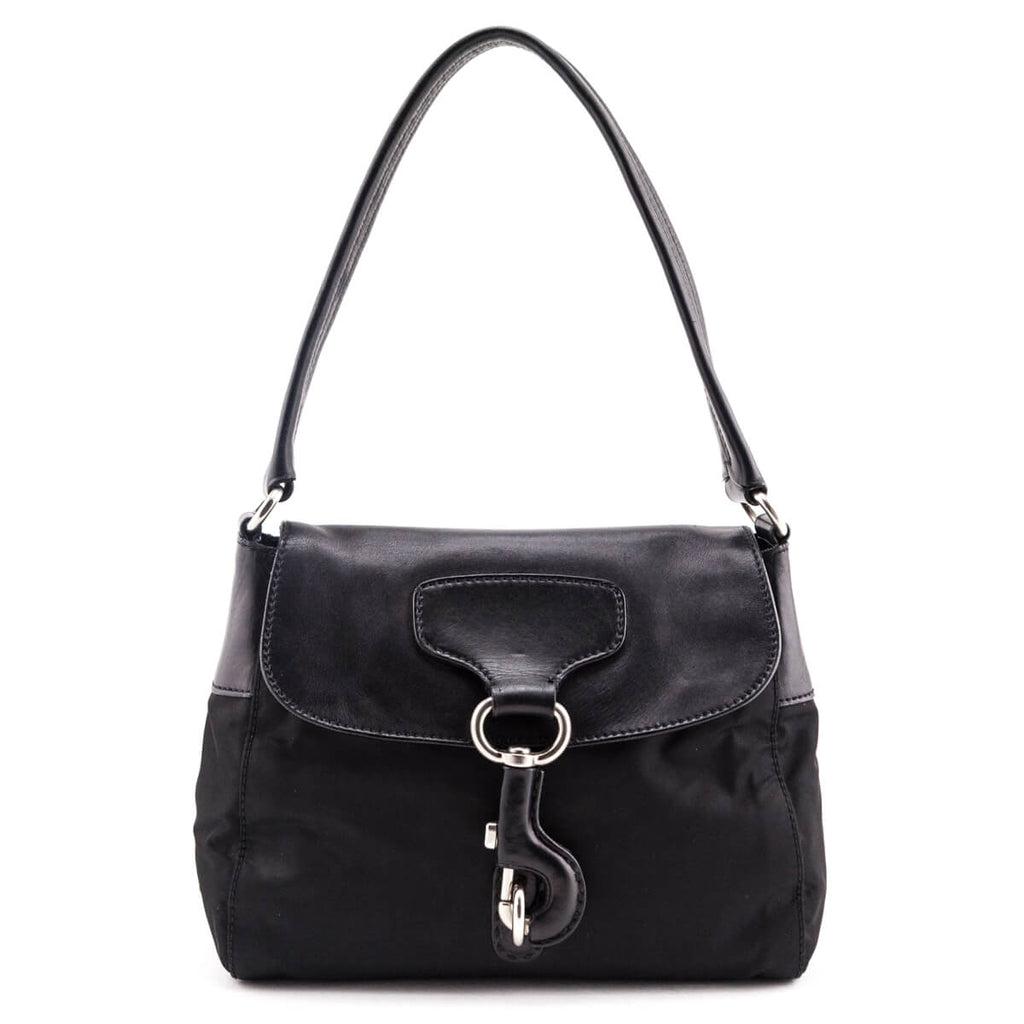 Prada Push Lock Shoulder Bag, Black — Mercer Island Thrift Shop