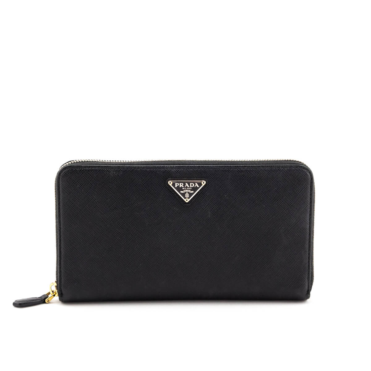 Prada Black Saffiano Organizer Zip Wallet - Love that Bag etc - Preowned Authentic Designer Handbags & Preloved Fashions