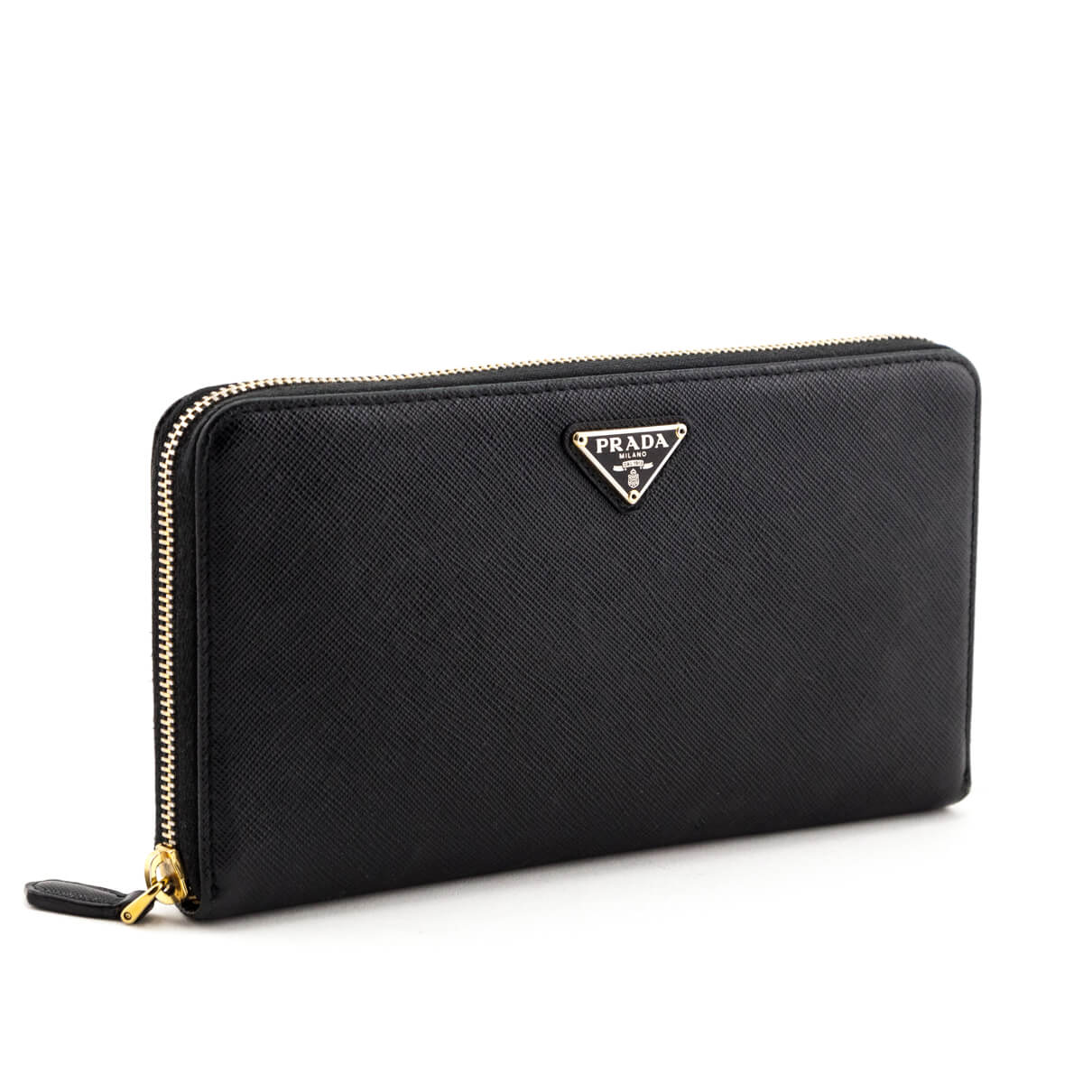 Prada Black Saffiano Organizer Zip Wallet - Love that Bag etc - Preowned Authentic Designer Handbags & Preloved Fashions