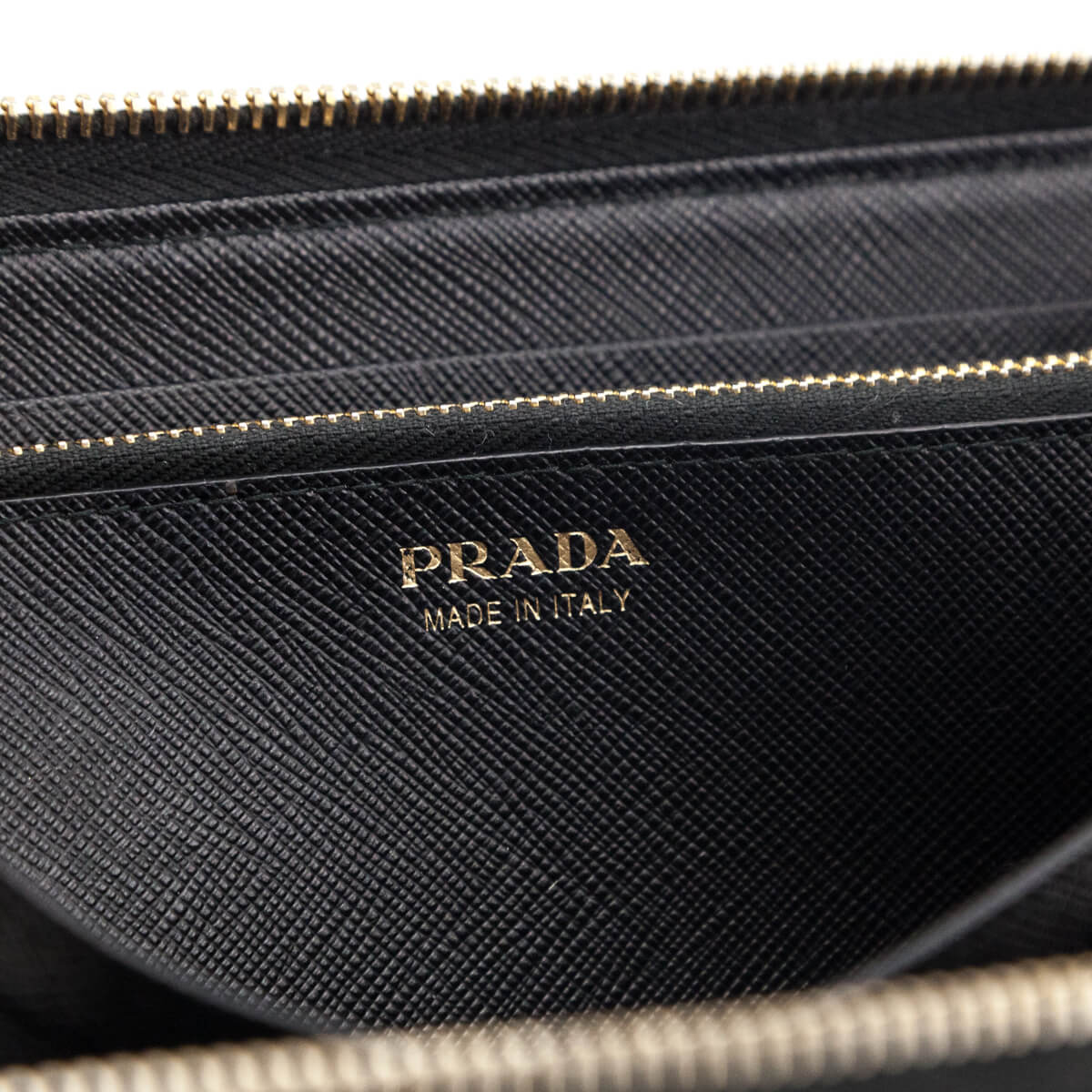 Prada Black Saffiano Organizer Zip Wallet - Love that Bag etc - Preowned Authentic Designer Handbags & Preloved Fashions