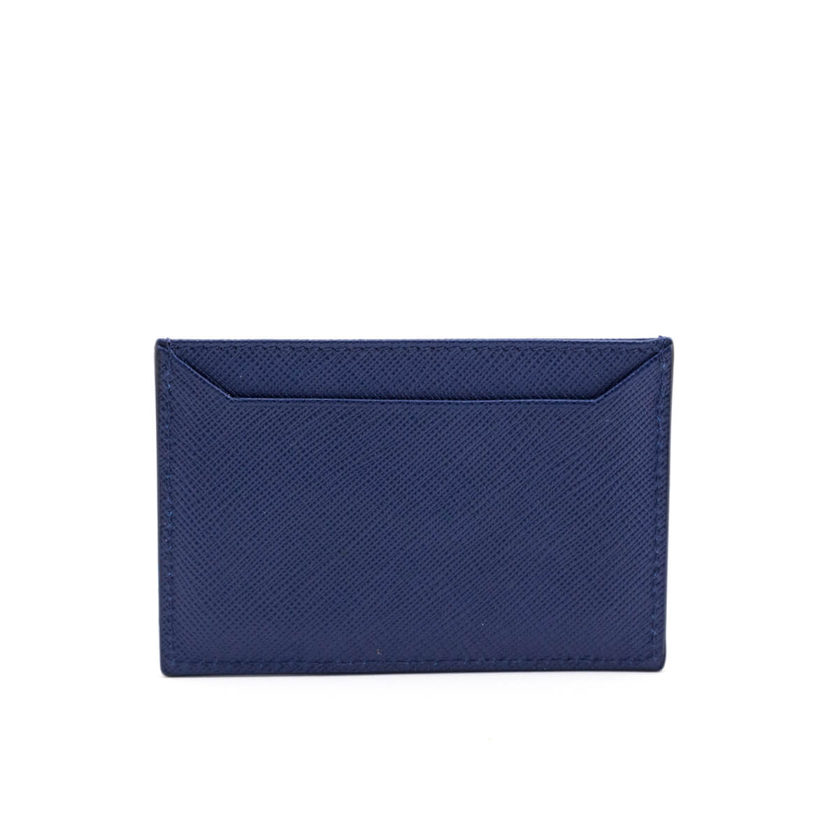 Prada Saffiano Wallet/Card Case, Blue (Bluette) - Bergdorf Goodman