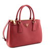 Prada Fuoco Saffiano Lux Mini Galleria Double Zip Tote - Love that Bag etc - Preowned Authentic Designer Handbags & Preloved Fashions