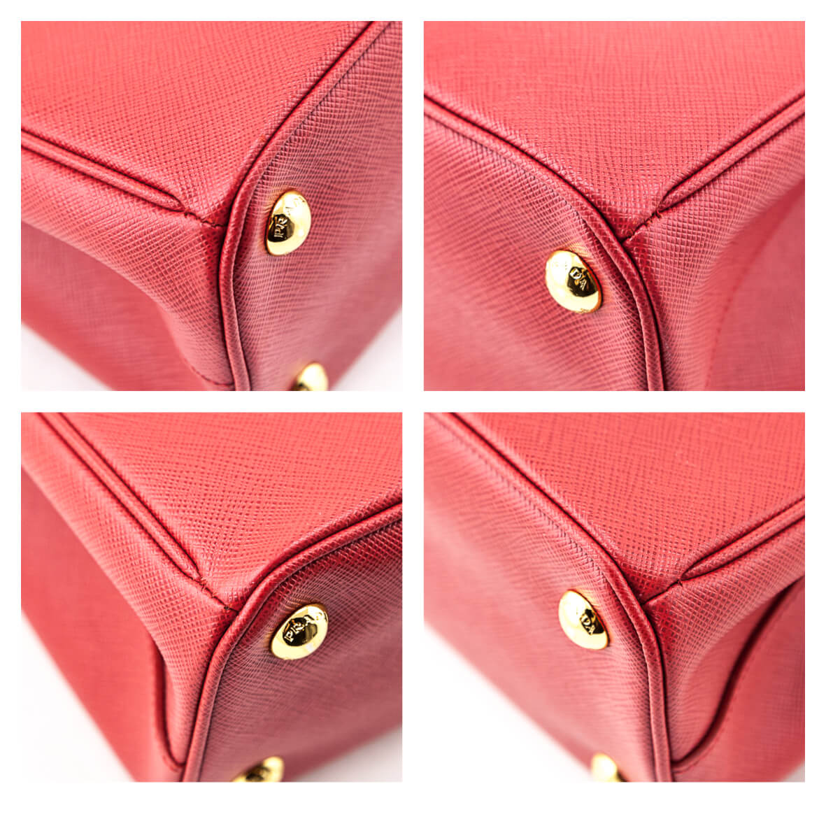 Prada Fuoco Saffiano Lux Mini Galleria Double Zip Tote - Love that Bag etc - Preowned Authentic Designer Handbags & Preloved Fashions