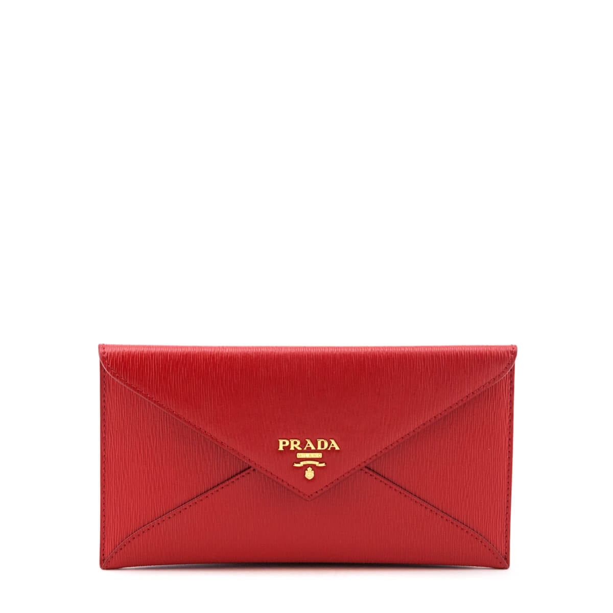 Prada Lacca Red Vitello Move Leather Chain Wallet Crossbody 1MT290