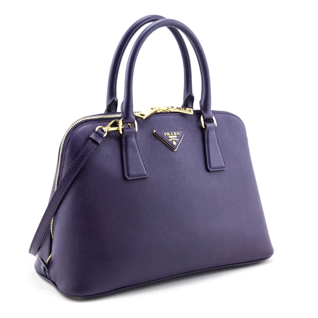 Prada Purple Saffiano Lux Medium Promenade Tote - Authentic Prada CA