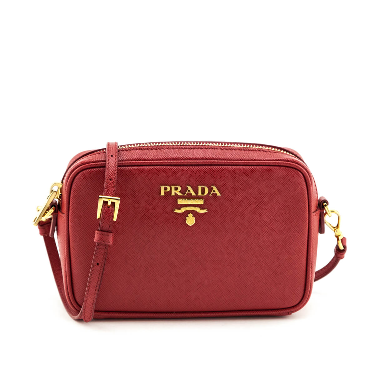 Prada, Bags, Prada Mini Crossbody Bag Red