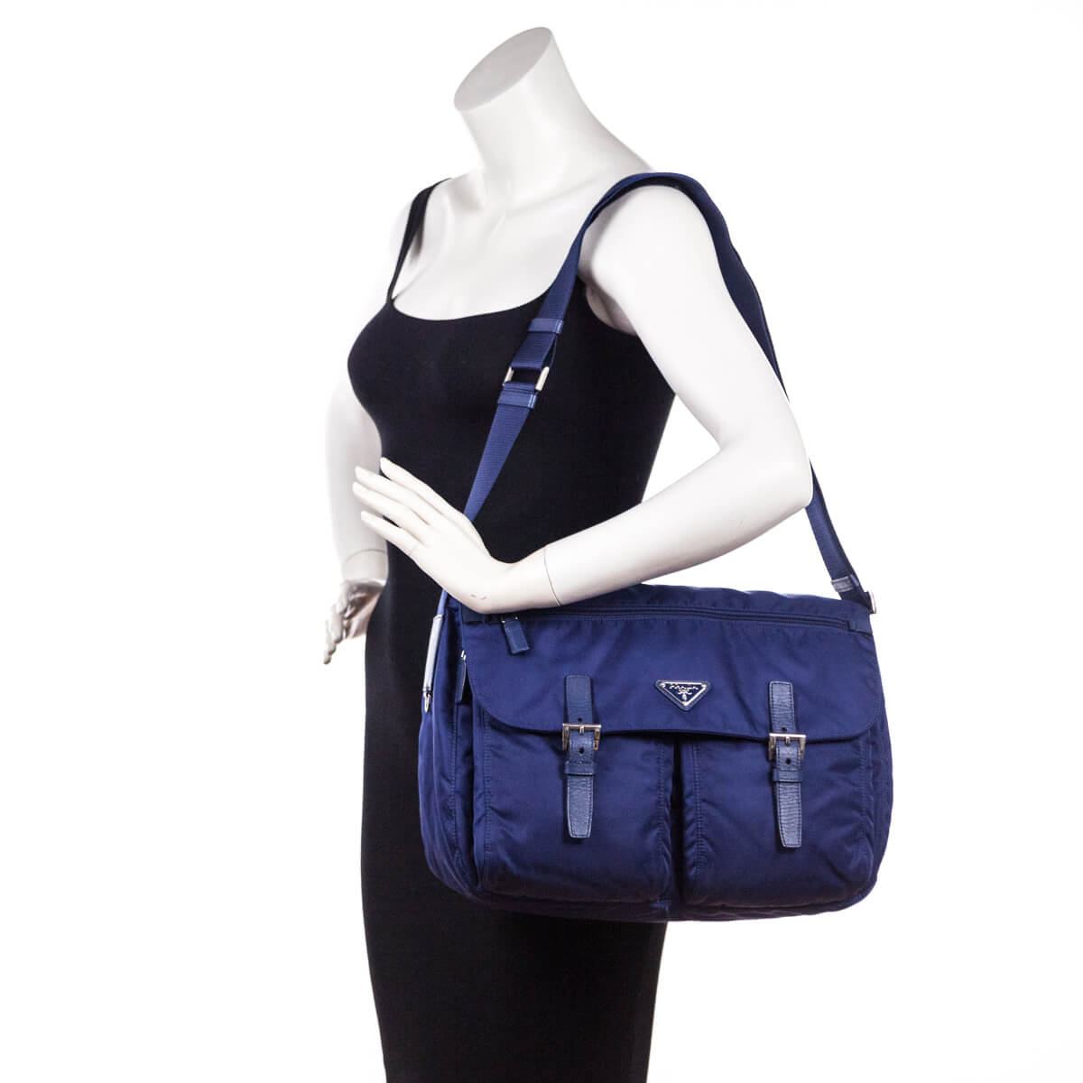 PRADA Medium padded nylon shoulder bag, Luxury, Bags & Wallets on Carousell