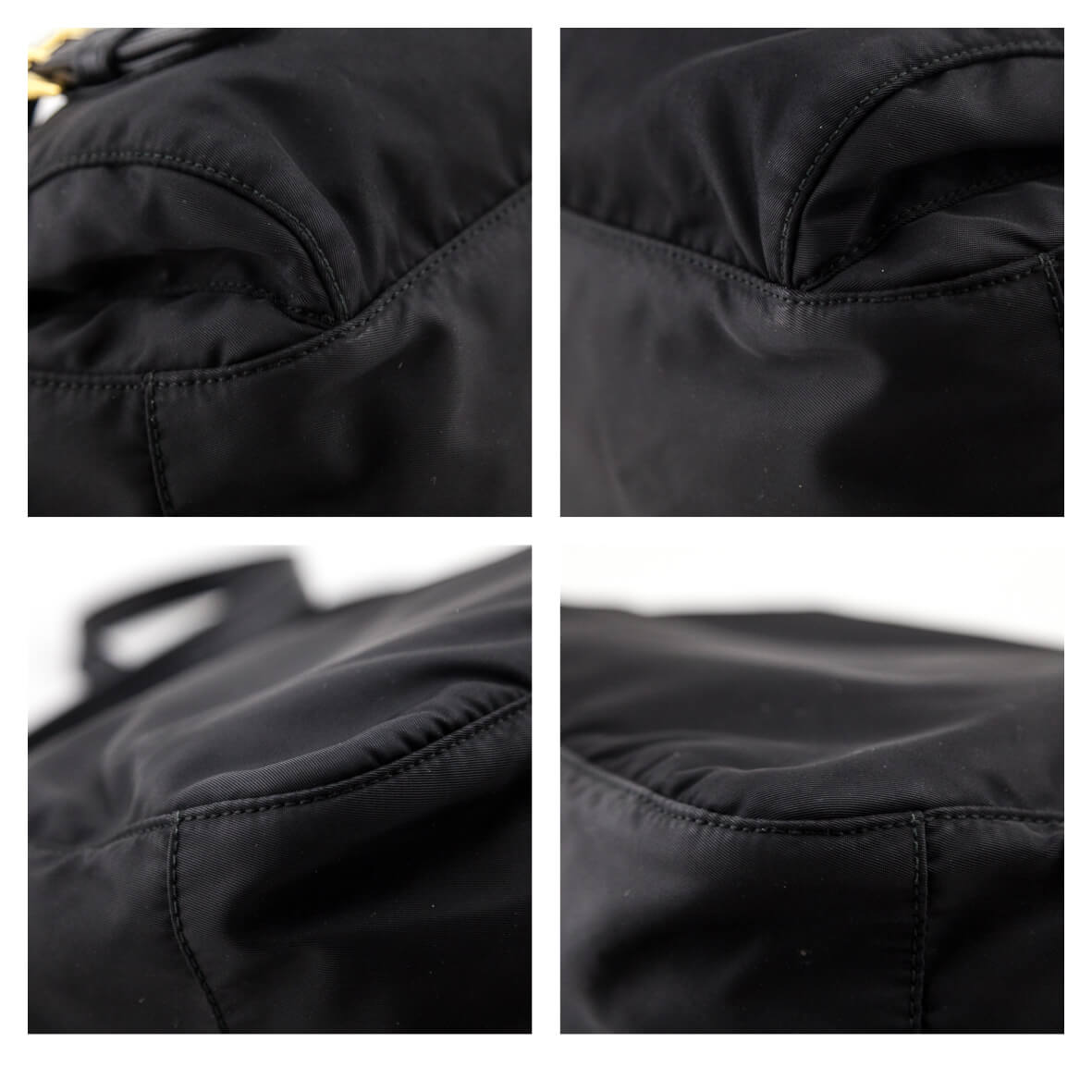 Prada Tessuto Nylon Duffle Shoulder Bag (Authentic Pre-Owned) Synthetic  Black