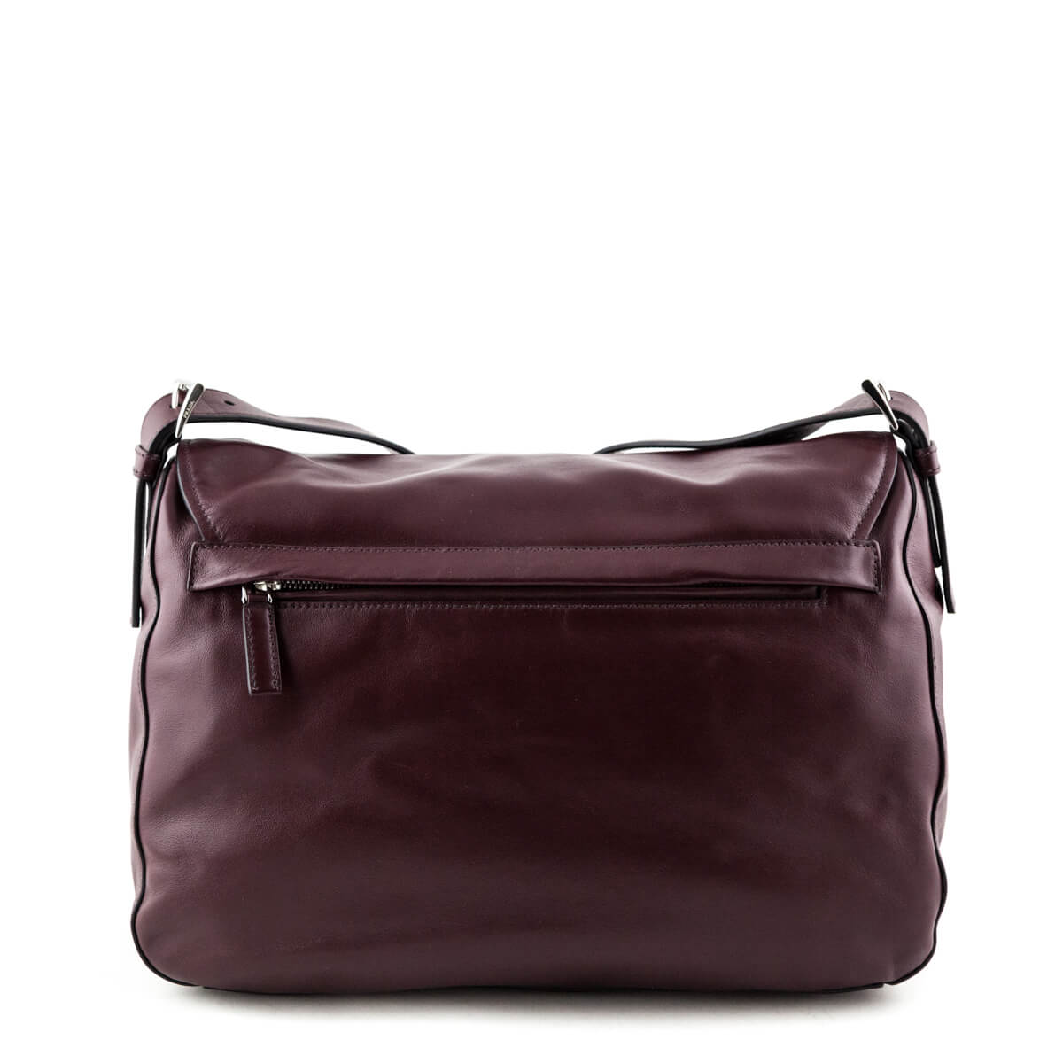Prada Granato Soft Calfskin Pattina Messenger Bag - Love that Bag etc - Preowned Authentic Designer Handbags & Preloved Fashions