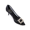 Roger Vivier Black Mesh Embellished Pumps Size US 8.5 | EU 38.5 - Love that Bag etc - Preowned Authentic Designer Handbags & Preloved Fashions