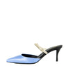 Roger Vivier Blue Leather Sin Knotted Mules Size 9.5 | EU 39.5 - Love that Bag etc - Preowned Authentic Designer Handbags & Preloved Fashions