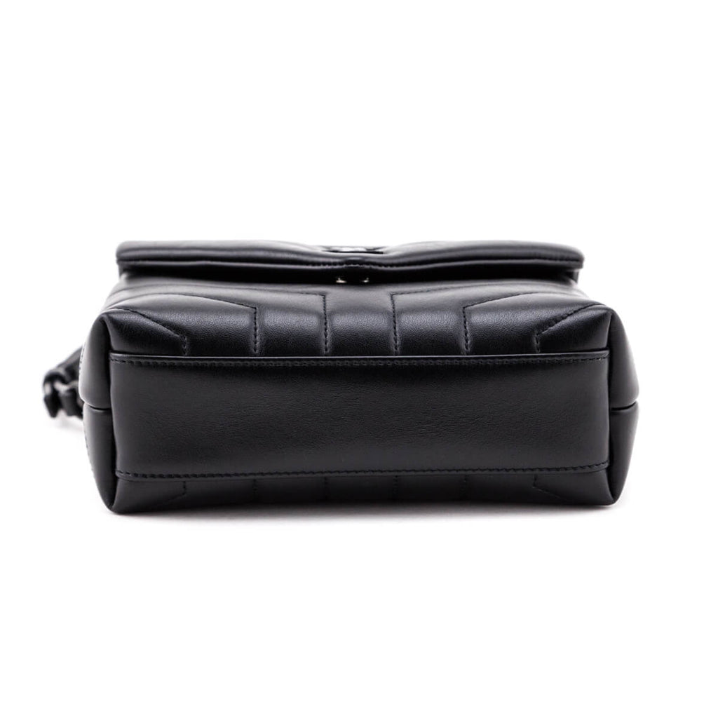 Saint Laurent YSL Toy Loulou in Y Quilted Matelassé Black Calfskin with  Antiqued Gold Hardware - SOLD