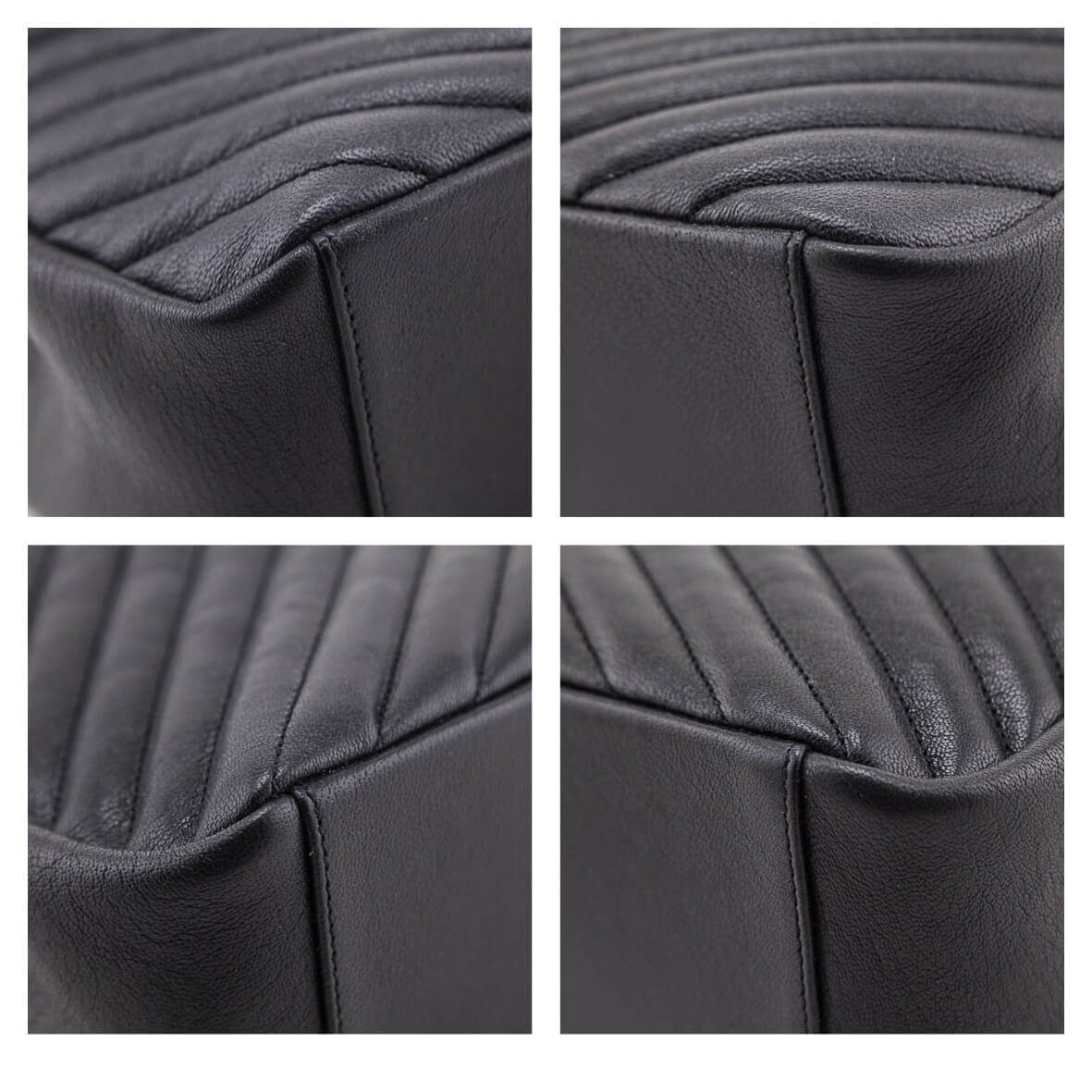 Saint Laurent Black Chevron Matelasse Sheepskin Large College Bag - Love that Bag etc - Preowned Authentic Designer Handbags & Preloved Fashions