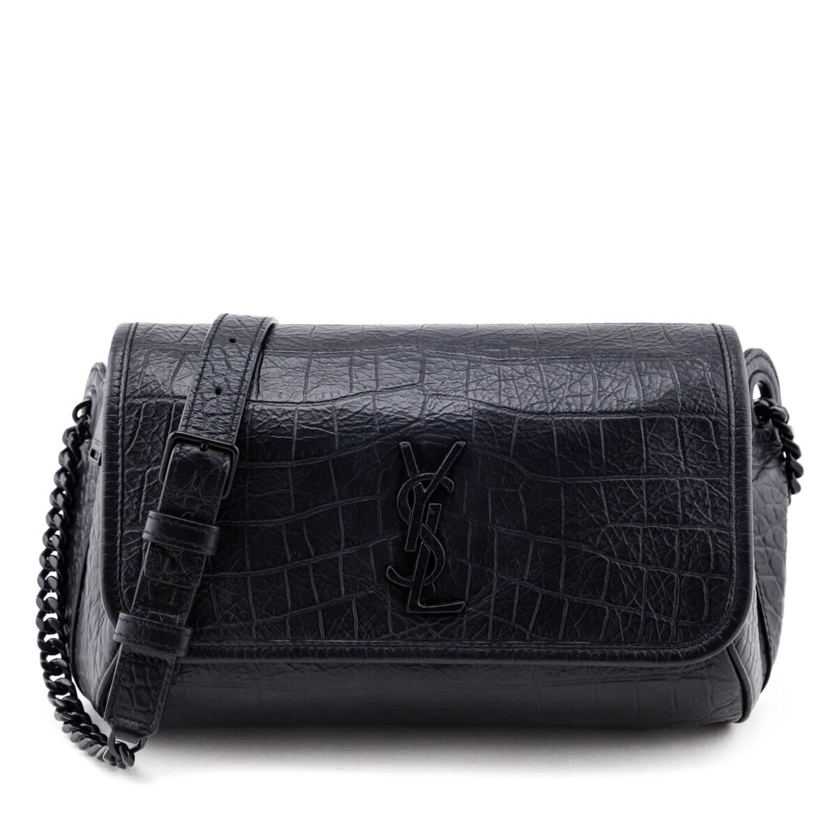 Stunning!* YSL Saint Laurent Croc Embossed Baby Niki Bag, Shoulder