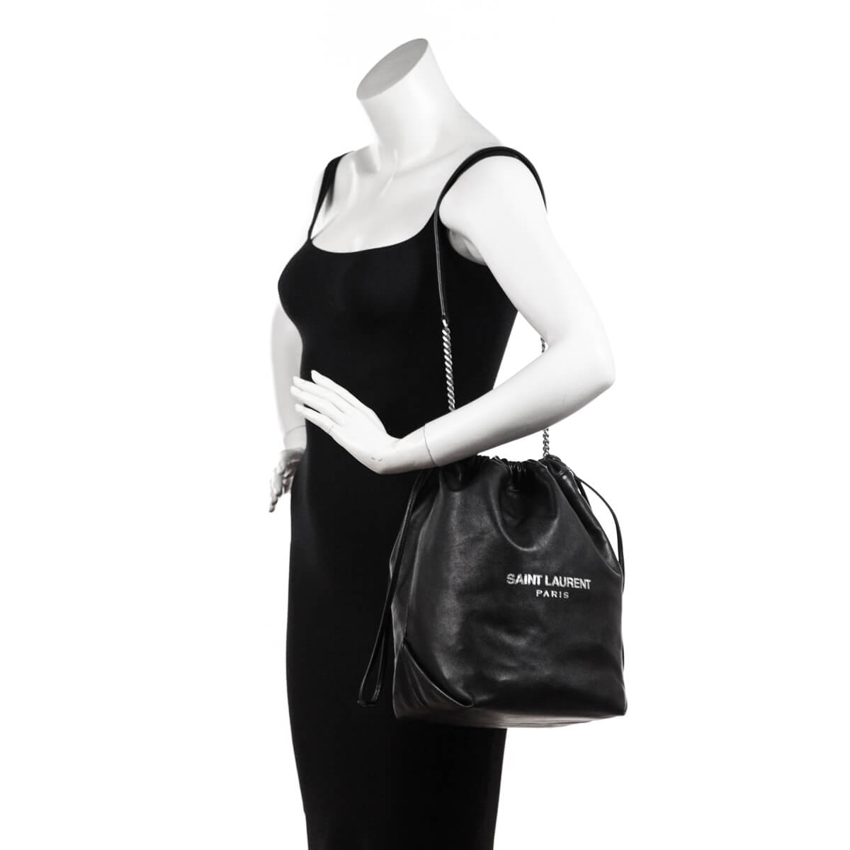 Saint Laurent Lambskin Quilted Baby Bucket Bag - Black Crossbody Bags,  Handbags - SNT184223 | The RealReal