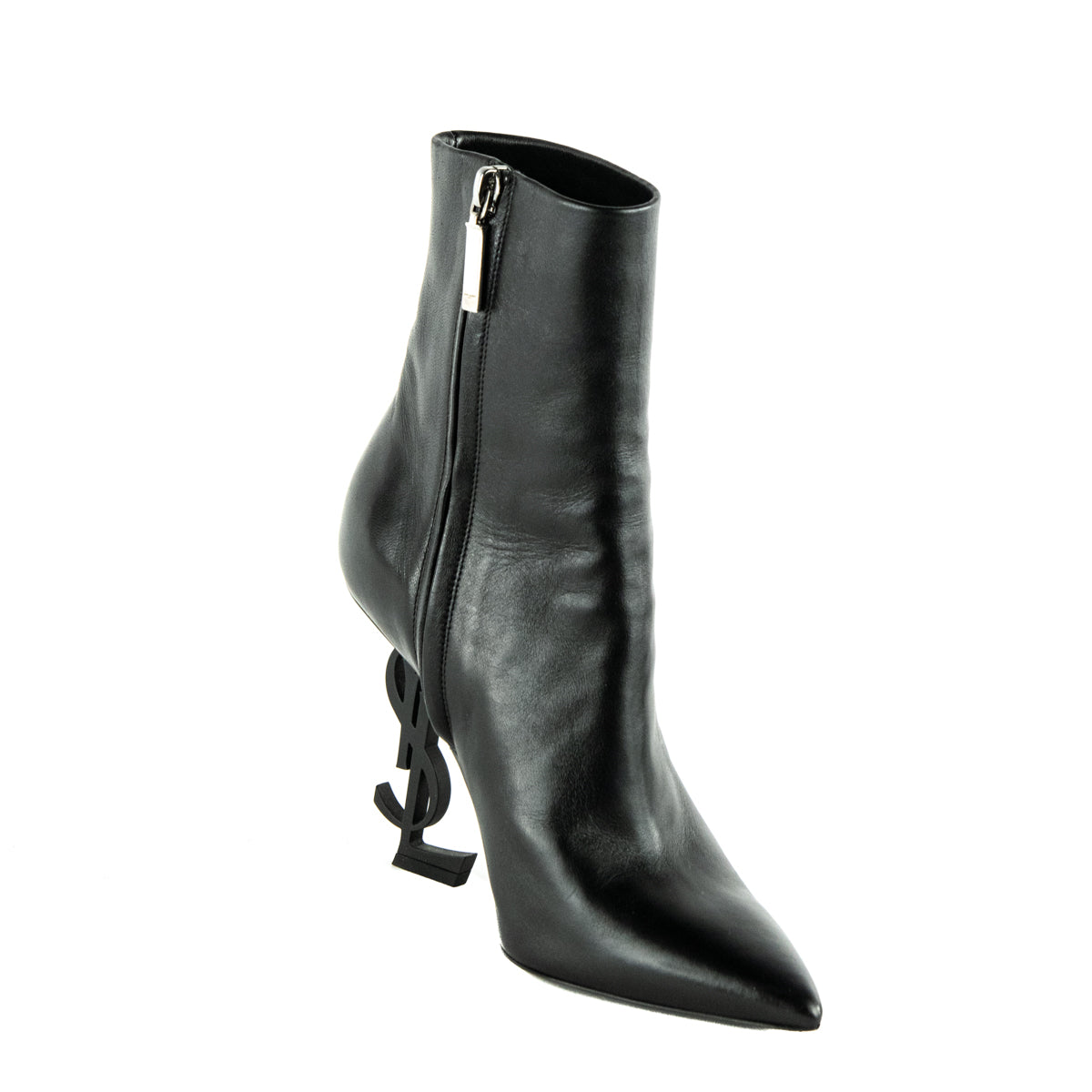 Saint Laurent Black Leather Opyum Ankle Boots Size US 6 | EU 36 - Love that Bag etc - Preowned Authentic Designer Handbags & Preloved Fashions