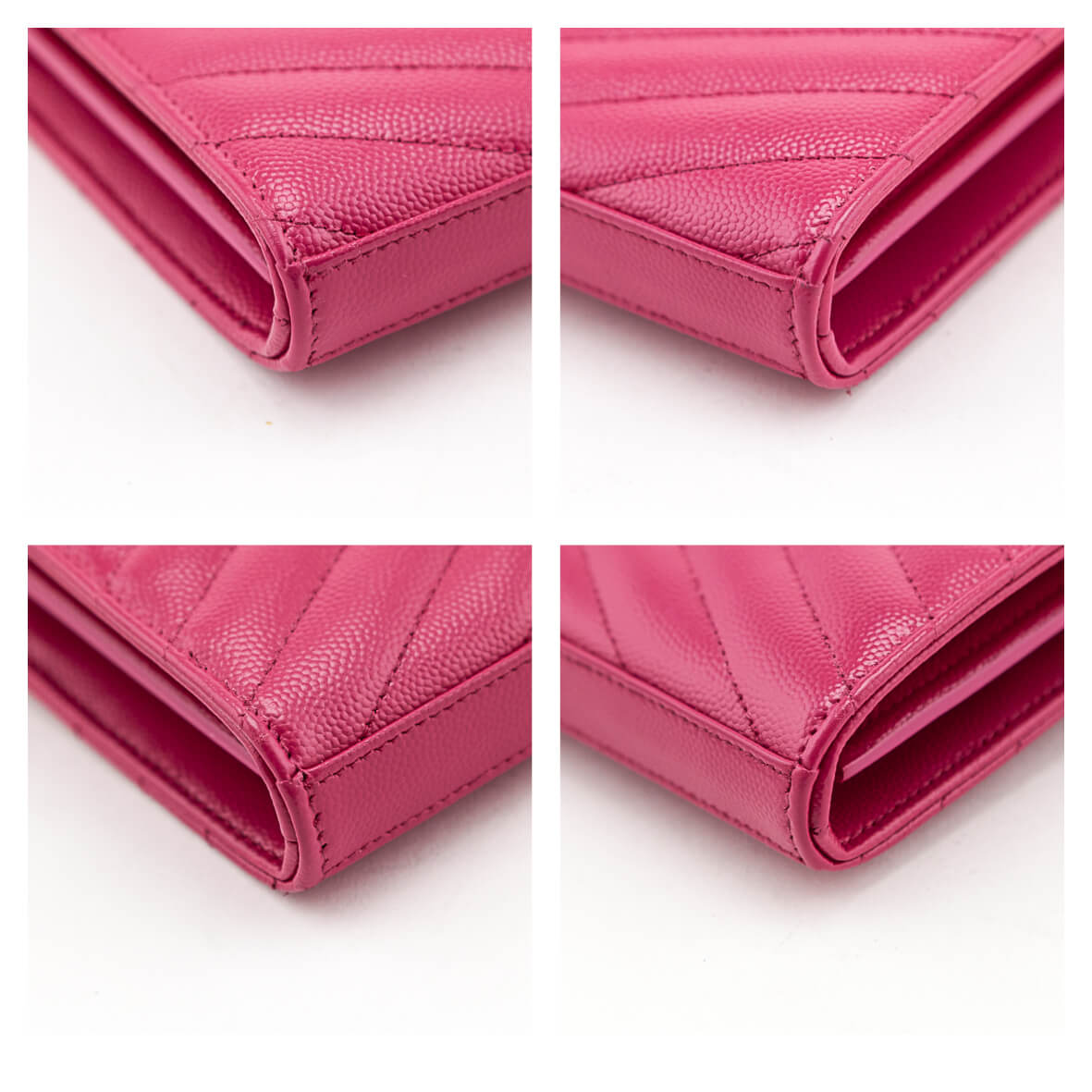 Unboxing YSL Saint Laurent Bi-fold Wallet in Fuchsia Grain de Poudre