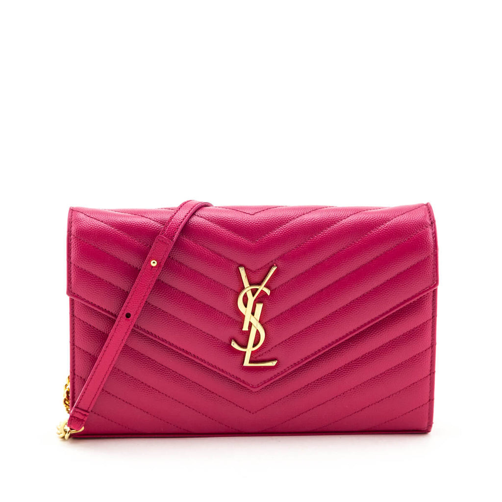 Louis Vuitton Lambskin Embossed Monogram Fall in Love Sac Coeur Heart Chain Bag Lipstick Red
