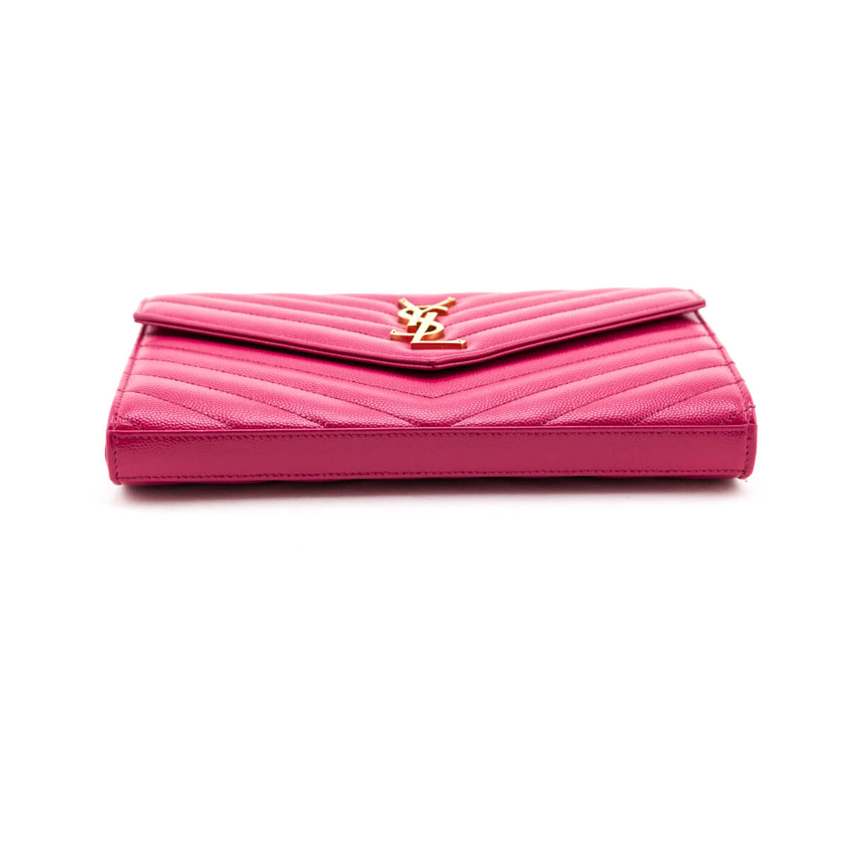 Unboxing YSL Saint Laurent Bi-fold Wallet in Fuchsia Grain de Poudre