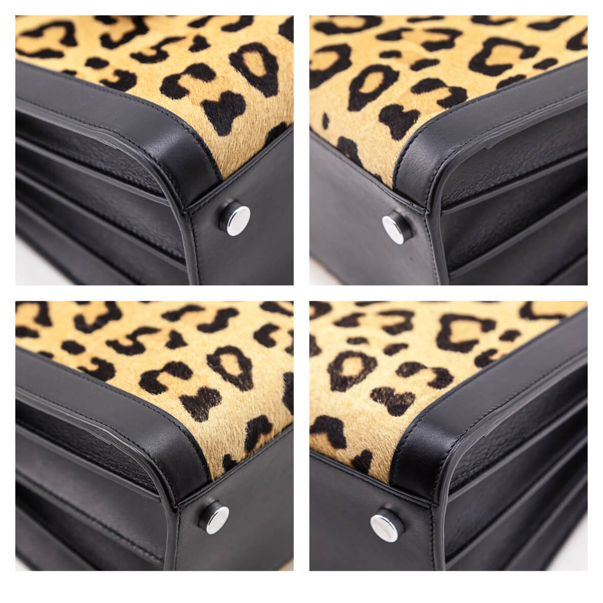 Saint Laurent Large Leopard Print Calf Hair Mica Hat Box Bag – ZAK