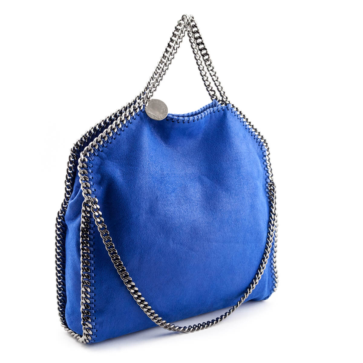 Stella McCartney Blue Shaggy Deer Fold-Over Falabella Tote - Love that Bag etc - Preowned Authentic Designer Handbags & Preloved Fashions