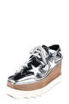 Stella McCartney Silver Vegan Leather Star Hackney Derby Sneakers Size 7 | IT 37 - Love that Bag etc - Preowned Authentic Designer Handbags & Preloved Fashions