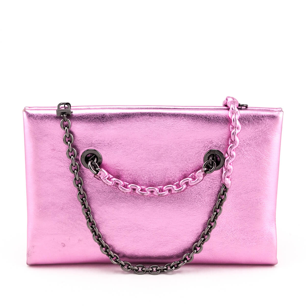 Tom Ford Metallic Pink Chain Convertible Clutch - Love that Bag etc - Preowned Authentic Designer Handbags & Preloved Fashions