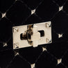 Valentino Black Velvet Large Rockstud Spike Bag - Love that Bag etc - Preowned Authentic Designer Handbags & Preloved Fashions