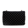Valentino Black Velvet Large Rockstud Spike Bag - Love that Bag etc - Preowned Authentic Designer Handbags & Preloved Fashions