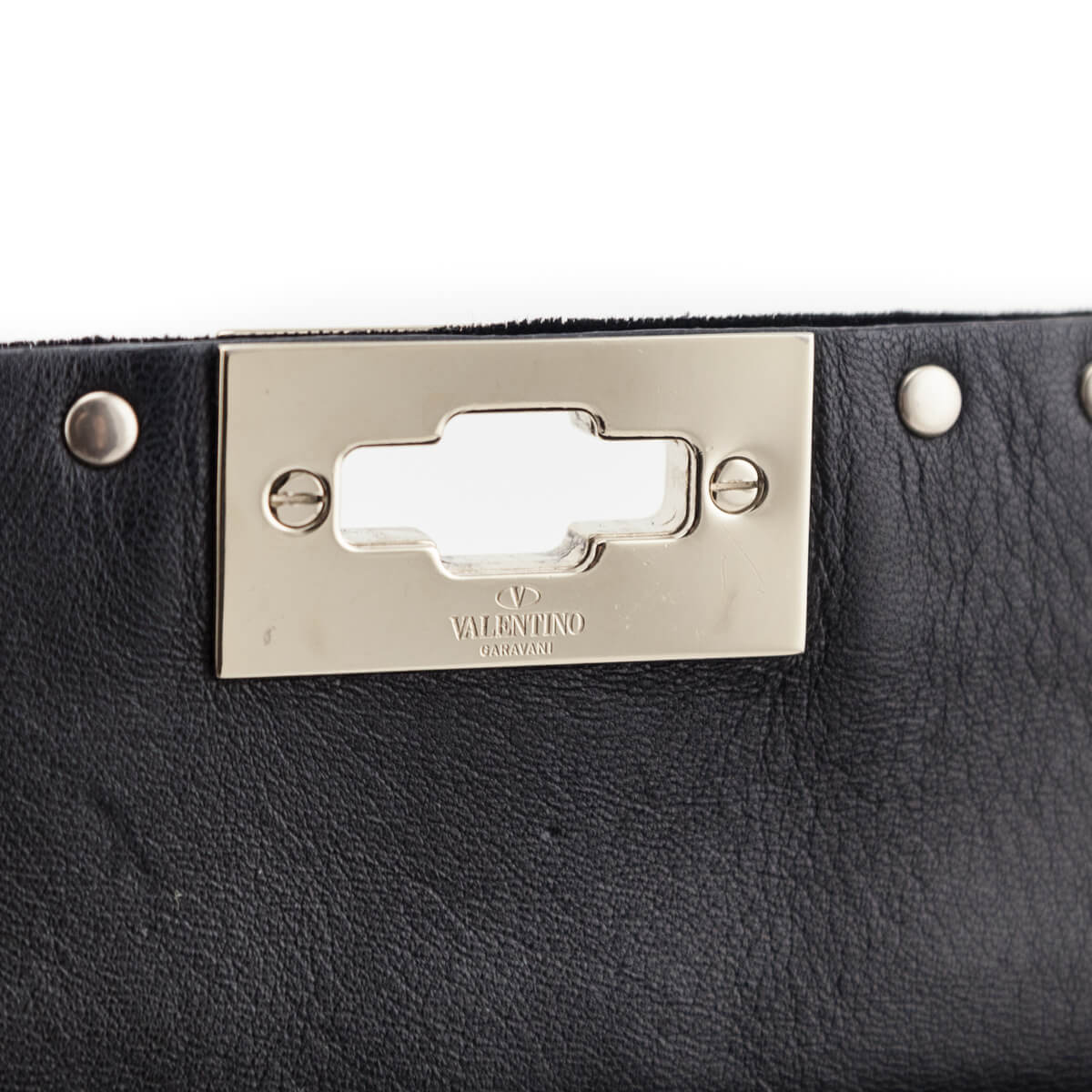Valentino Black Velvet Large Rockstud Spike Bag - Love that Bag etc - Preowned Authentic Designer Handbags & Preloved Fashions