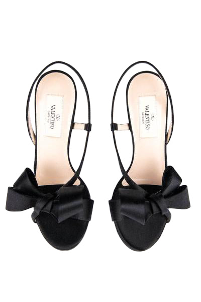Valentino bow sandals black clearance