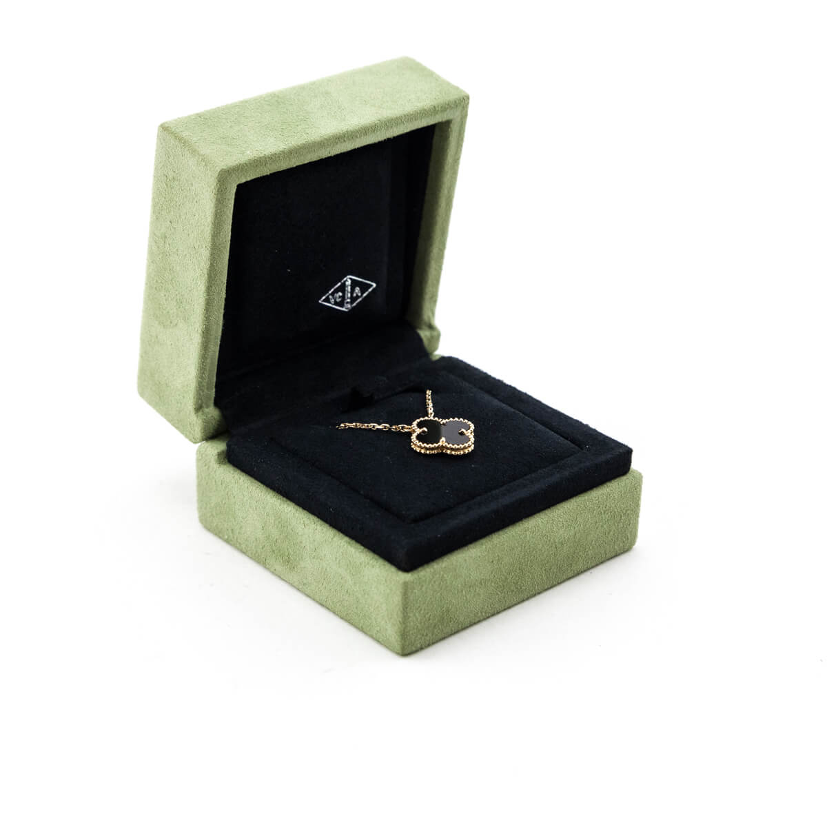Van Cleef & Arpels Onyx & 18K Gold Vintage Alhambra Pendant Necklace - Love that Bag etc - Preowned Authentic Designer Handbags & Preloved Fashions