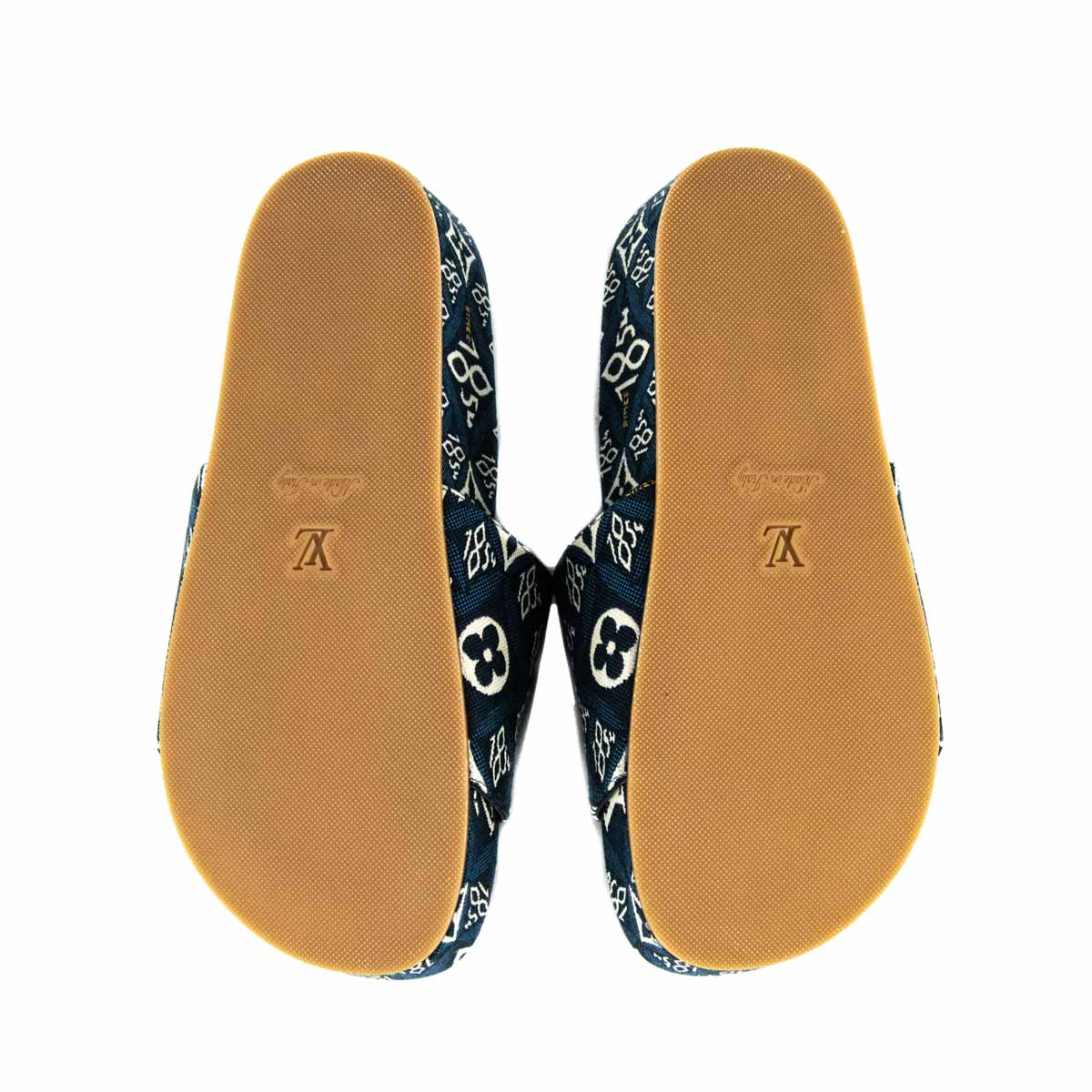 Louis Vuitton 1854 Blue Jumbo Flatform Open Toe Sandals Shoes US 8 Italy 38  NWOB
