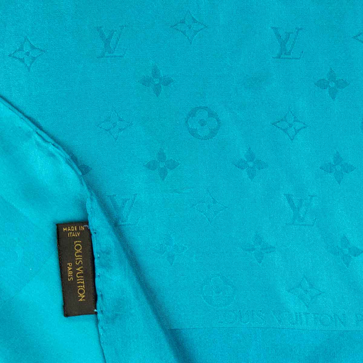 Louis Vuitton Turquoise Silk Monogram Oblong Scarf - Louis Vuitton CA